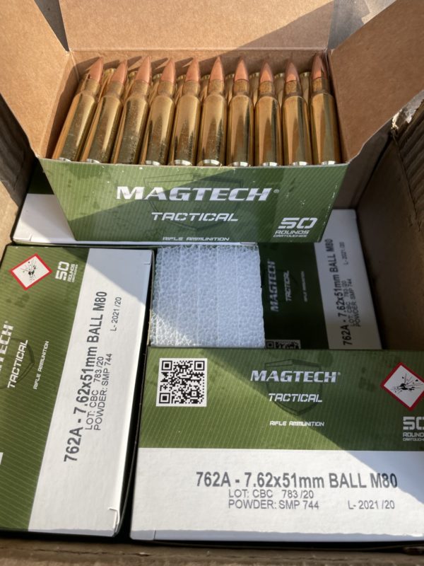 MagTech 7.62x51mm Ammo M80 Ball 147 Grain Full Metal Jacket. 400 round case