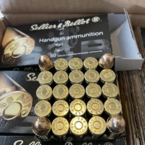 Sellier & Bellot 45 ACP, FMJ, 230 Grain bullet.