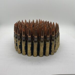 7.62x51 Ball/Tracer ammo linked 4 to 1 in 100 round belt.