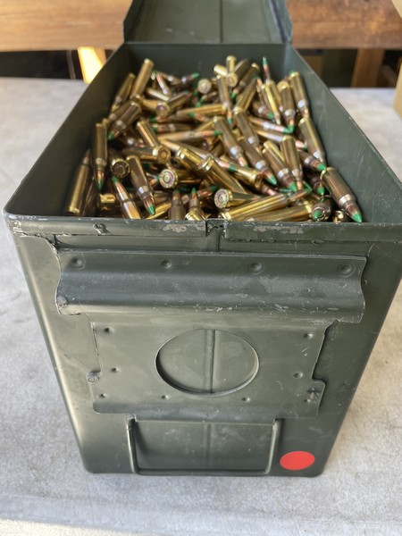 5.56x45 62 grain M855 brass case ammo. 1000 rounds in free 50 cal. metal ammo can. - Image 2