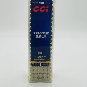 CCI .22 LR 40-Grain Subsonic Lead Hollow-Point Rimfire Ammunition - 100 Rounds