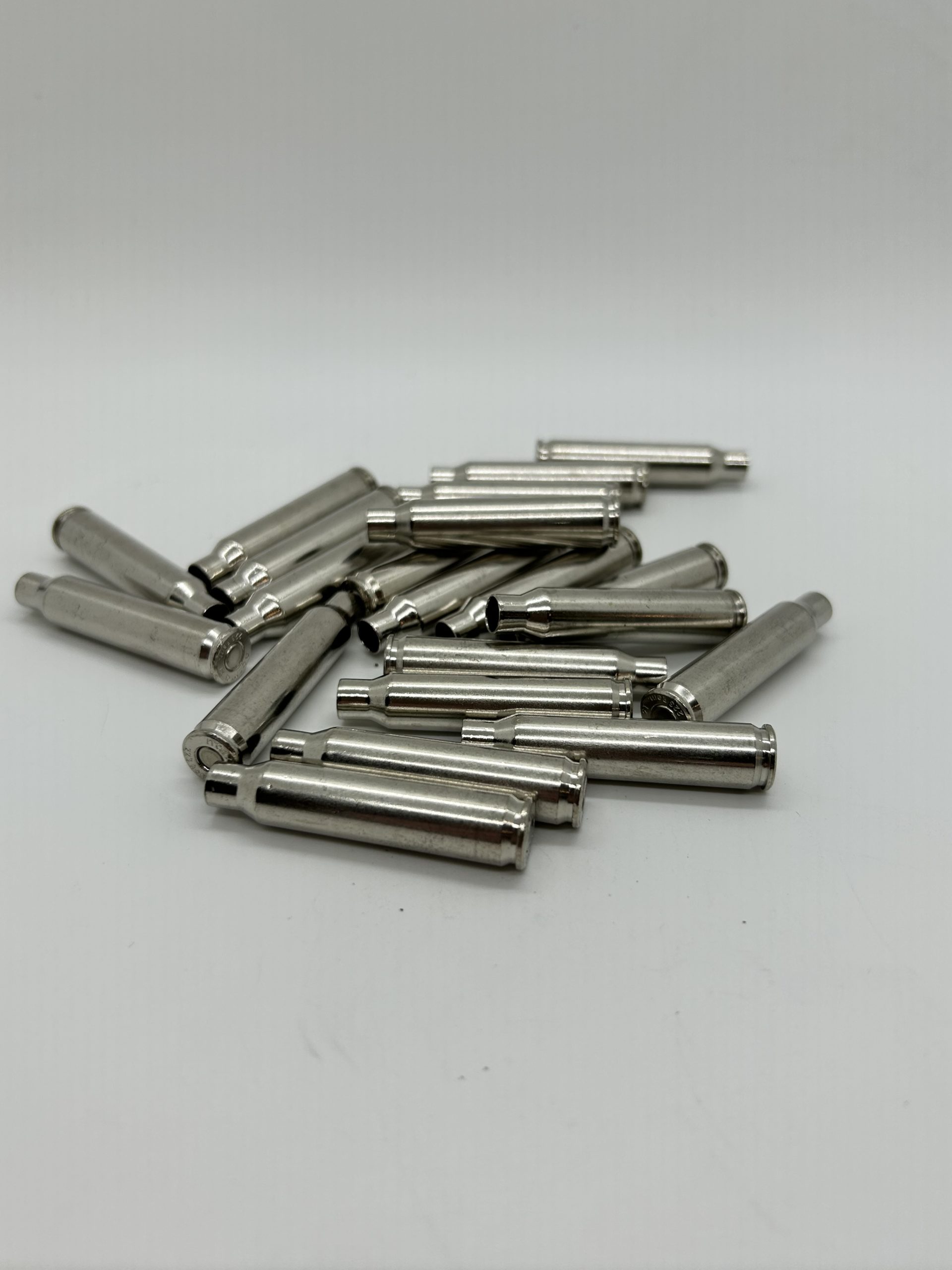 223 Norma, NICKEL PLATED PRIMED PULL DOWN BRASS. 500 PACK.