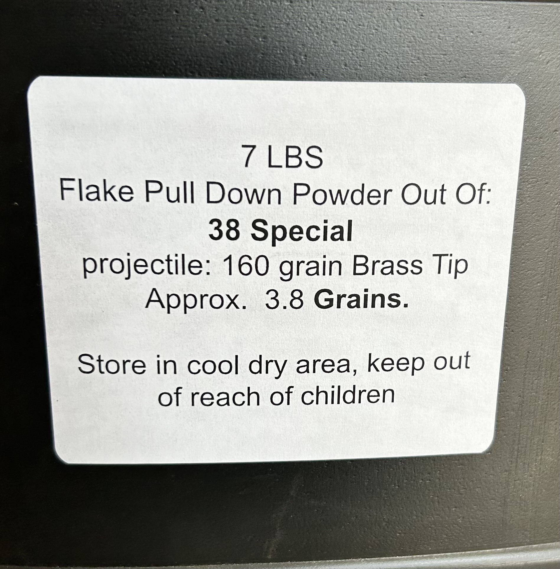 38 Special Powder. 7lbs