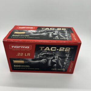 Norma TAC-22 Ammunition 22LR 40 Grain Lead Round Nose. 50 round box.