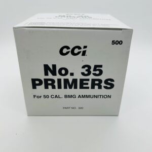 50 Cal. BMG CCI No. 35 primers. 500 pack