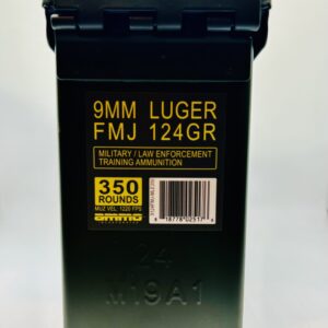 350RD AMMO CAN OF AMMO INC MIL/LE TRAINING AMMO 9MM 124GR FMJ