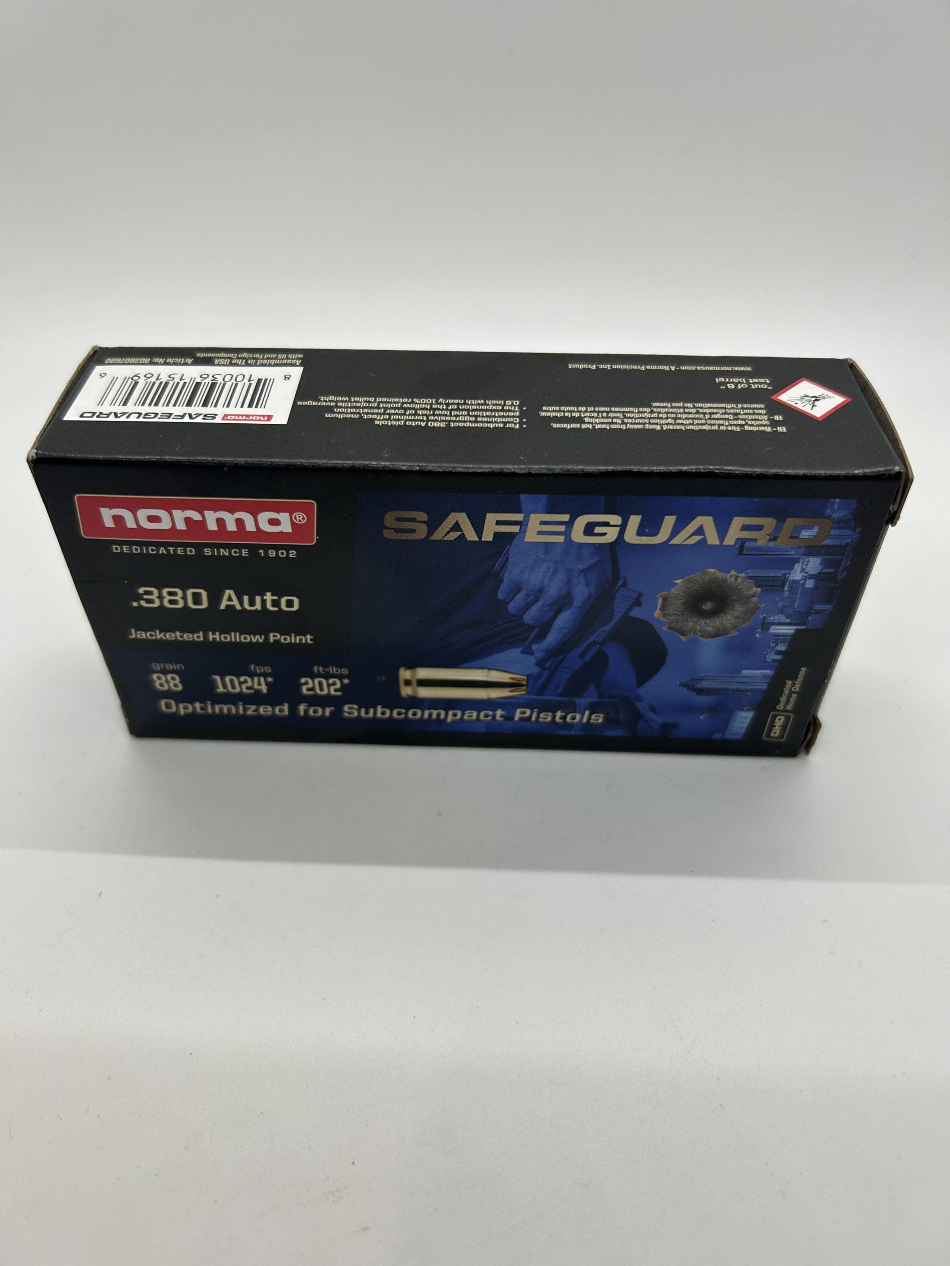 .380 AUTO NORMA SAFEGUARD 88 GR. JHP. - Image 2