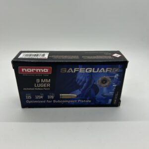 9MM LUGER NORMA SAFEGUARD JHP 115 GR.
