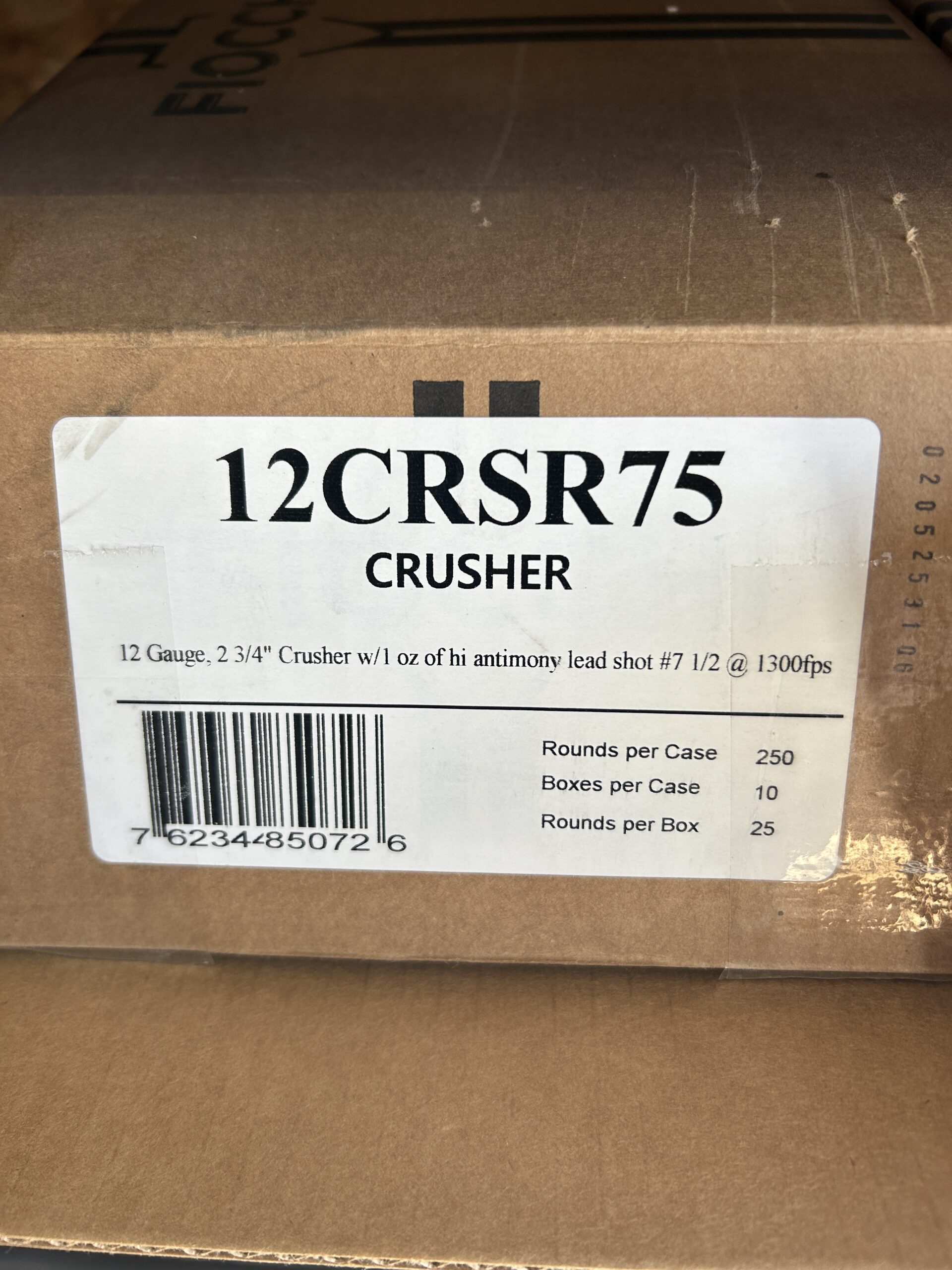 Fiocchi Premium Target Crusher Shotshell 12CRSR75, 12 Gauge, 2-3/4", 1 oz, 1300 fps, #7.5 Lead Shot, 25 Rds/Bx - Image 2