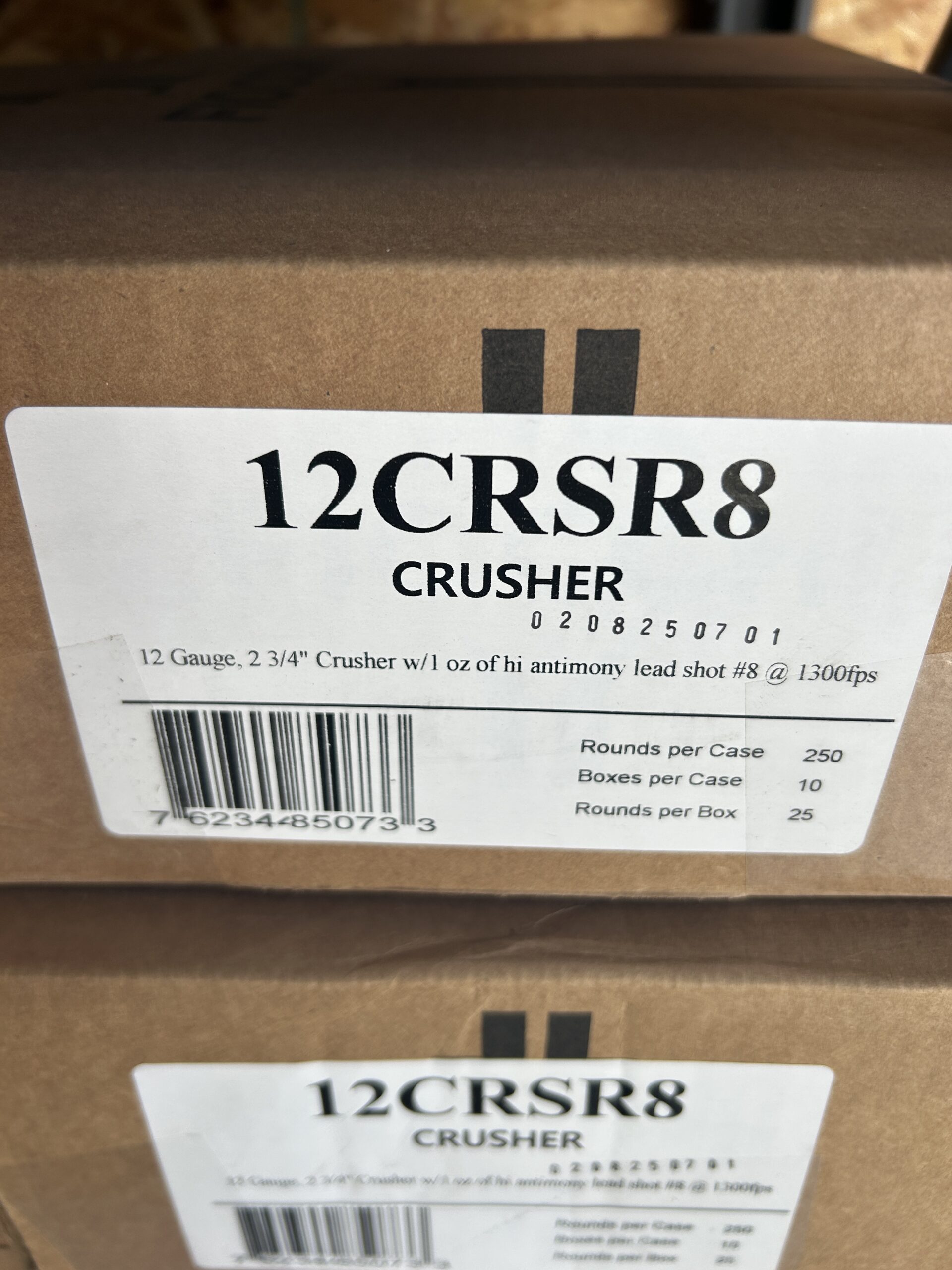 Fiocchi Premium Target Crusher Shotshell 12CRSR8, 12 Gauge, 2-3/4", 1 oz, 1300 fps, #8 Lead Shot, 25 Rds/Bx - Image 2