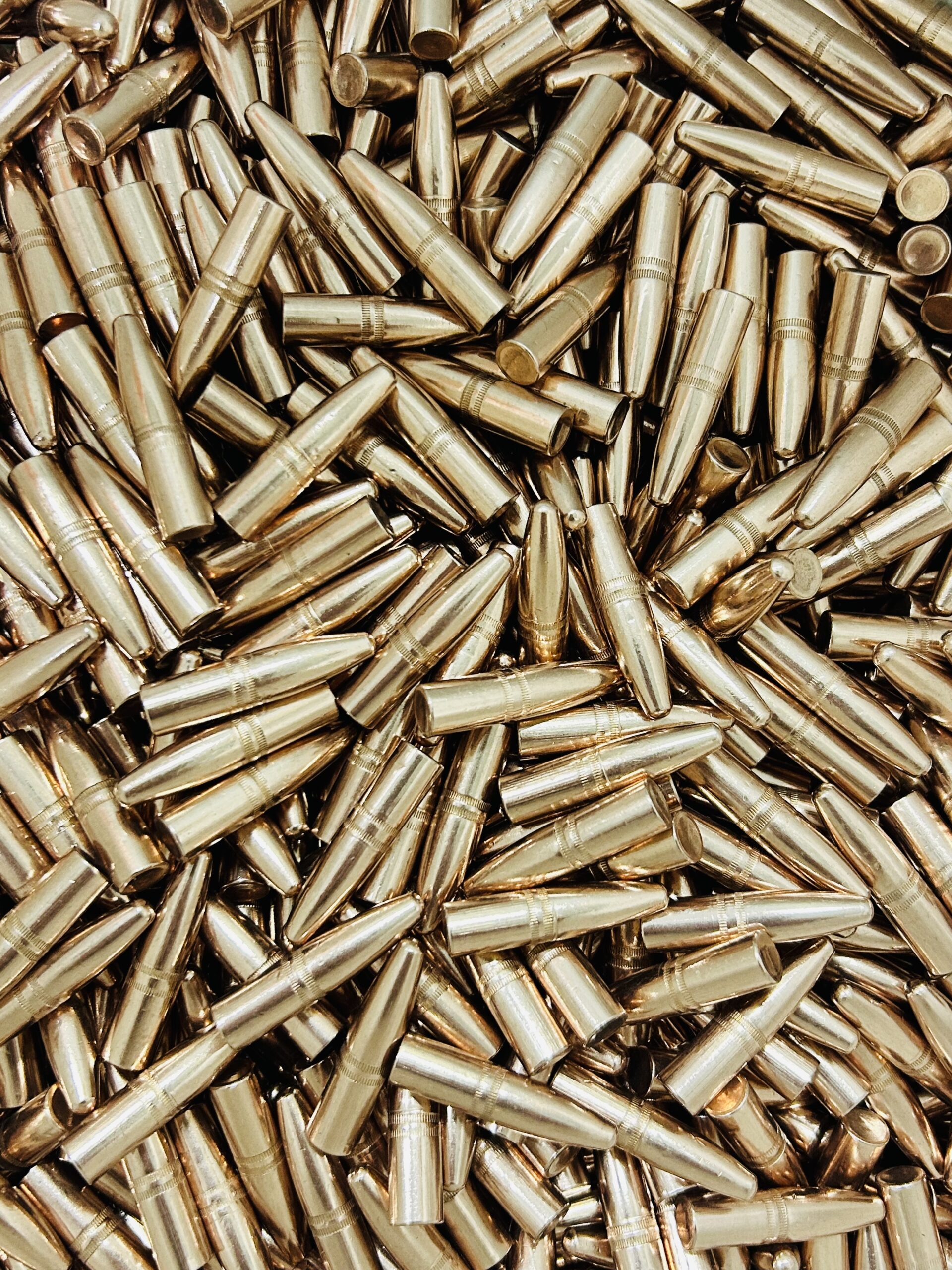 .308 Dia 220 Grain TMC Flat Base Plated Ball Bullets with Cannelure. - Image 3