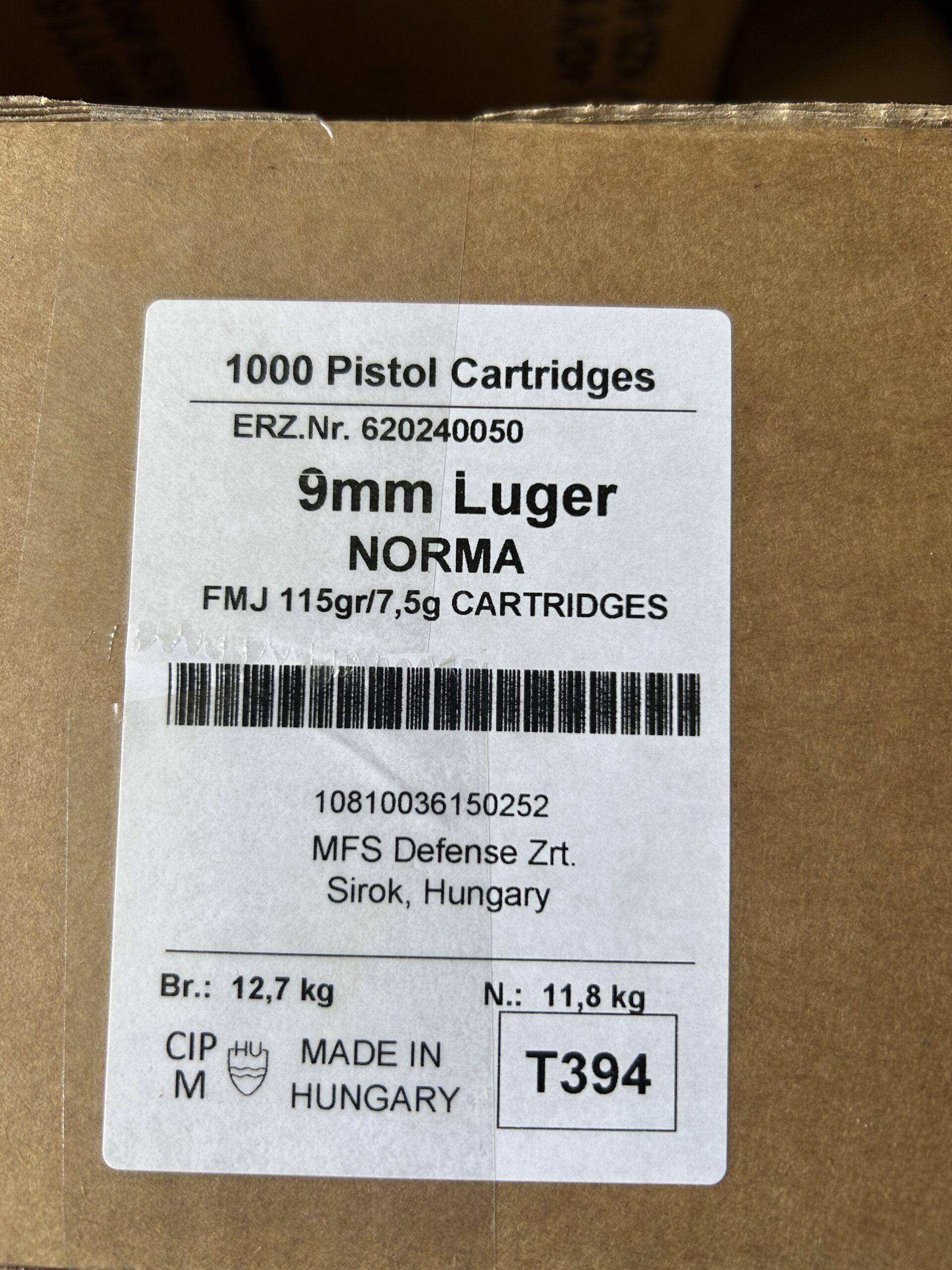 Norma Range Training FMJ 9mm Luger 115 Grain Full Metal Jacket Brass Cased Centerfire Pistol Ammunition. - Image 5