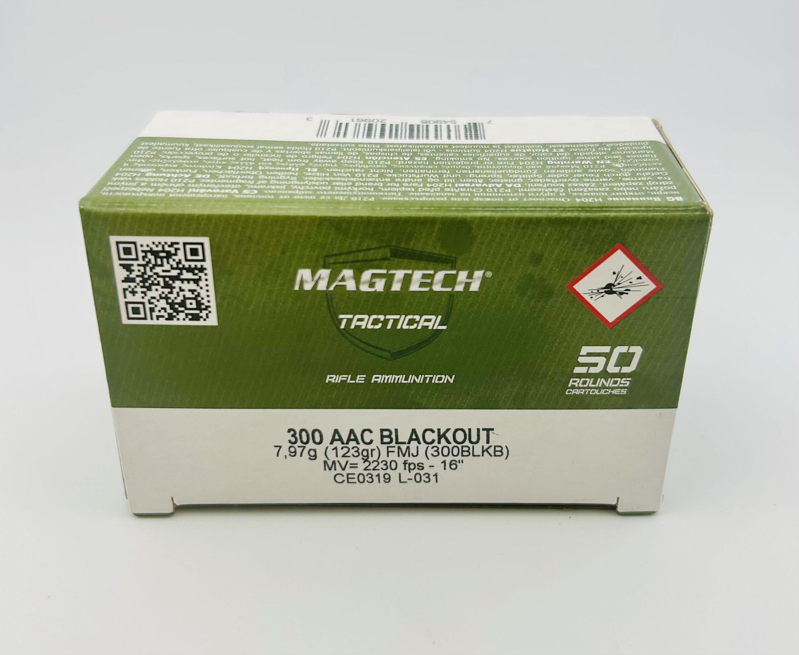 300 BLACK OUT 123 GR. FMJ