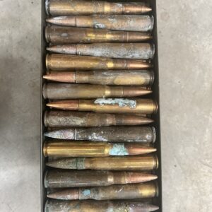 50 Caliber Mixed Dirty, Grungy Components. Sold AS COMPONENTS ONLY. 150 Round Can.
