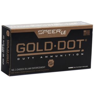 Speer Gold Dot LE Duty 45 ACP AUTO Ammo 230 Grain Jacketed Hollow Point. 50 rds.