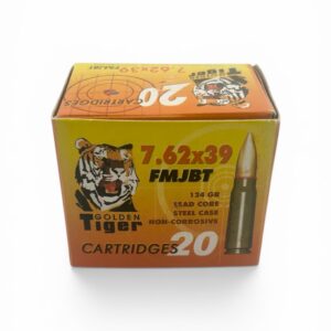 Golden Tiger 7.62x39 124 Grain FMJBT Ammo. 20 rounds