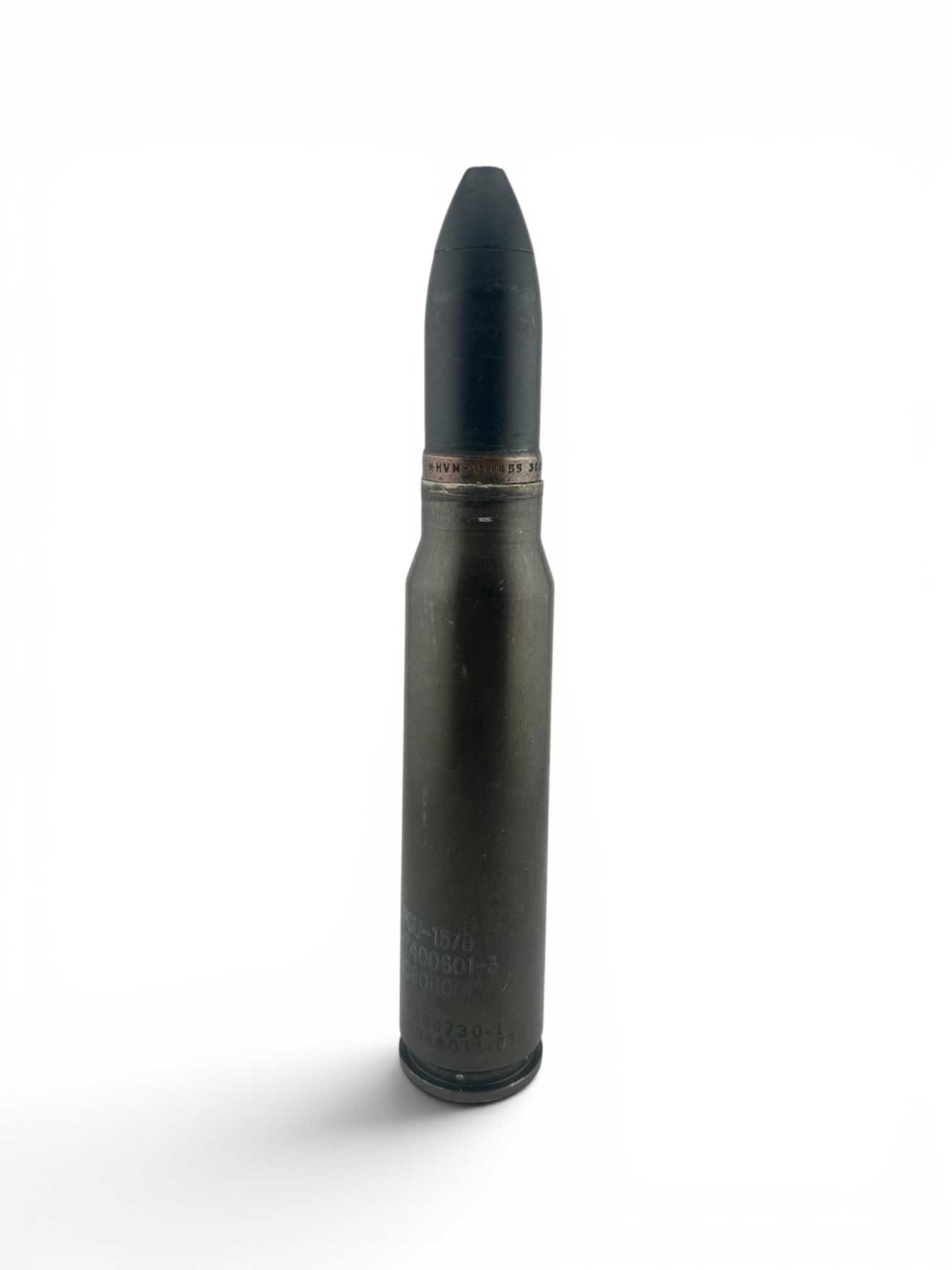 30mm Dummy Round with Black Inert Projectile.