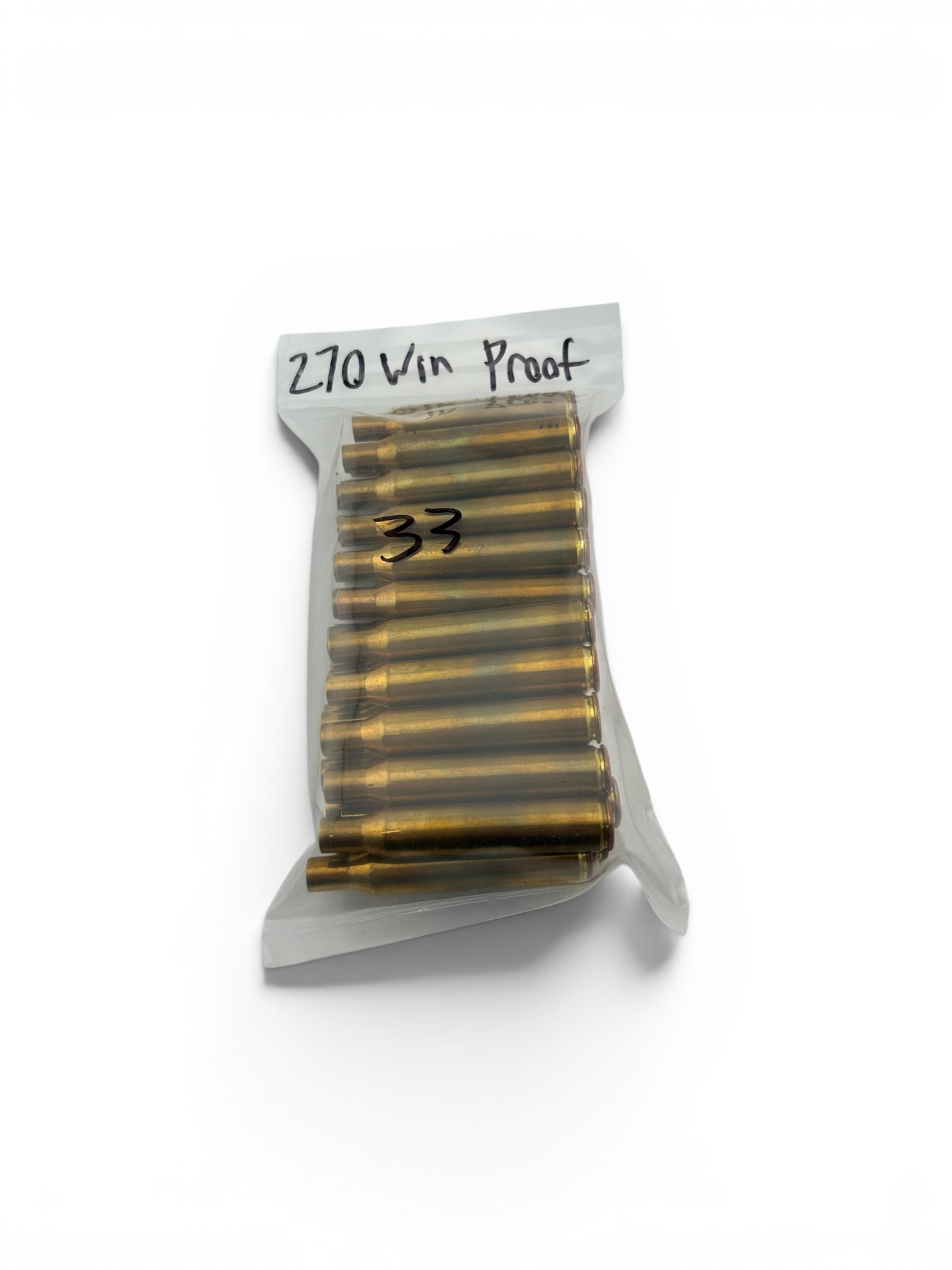 270 Hornady Primed Pull-Down Brass from Proof Test Ammo. 33 Pack