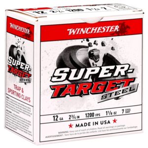 Winchester Super-Target 12 Gauge Ammo 2-3/4" 1-1/8 oz #7 Steel Shot