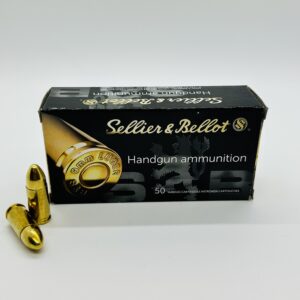 Sellier and Bellot 9mm Brass case, 124 Grain FMJ ammo. FREE SHIPPING ON CASE QUANTITY