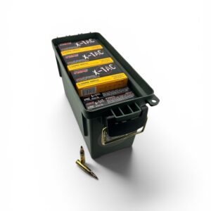 PMC X-TAC 5.56 NATO 62 Grain Green Tip Rifle Ammo – 500 Rounds in Plano 30 Cal Ammo Can – Free Shipping