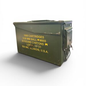 SDI Inc 5.56x45mm M855 Green Tip Ammo – 62 Grain FMJ – 1,000 Round Can