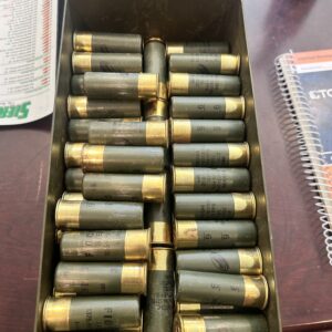 FIOCCHI 12 GAUGE, LOOSE IN 50 CALIBER CAN. BLEMS. 250 ROUNDS