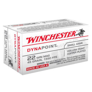 Winchester Dynapoint 22 WMR 45 Grain Plated Lead Hollow Point. 50 Rounds